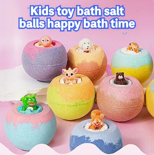 100G Bath Bombs for Kids with Surprise Toys Inside for Kids & Boys and Girls Holiday Bubble Bath with Cheerful Scent
