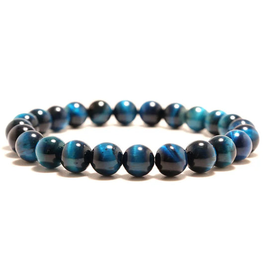 100% Real Natural Tiger Eyes Bracelet Men Women 6/8/10/12mm Grade A Smooth Beads Stone Braslet Yoga Meditation Braclet For Him
