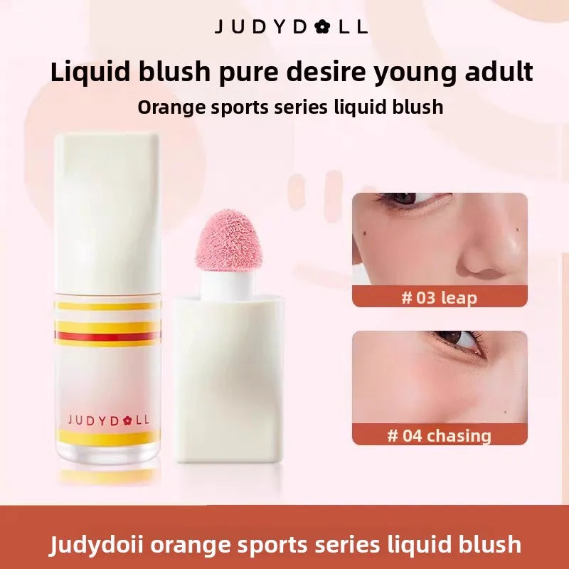 Judydoll Natural Flushed Liquid Blush - Brightening Glow Cheek Tint for Radiant Blurring Effect
