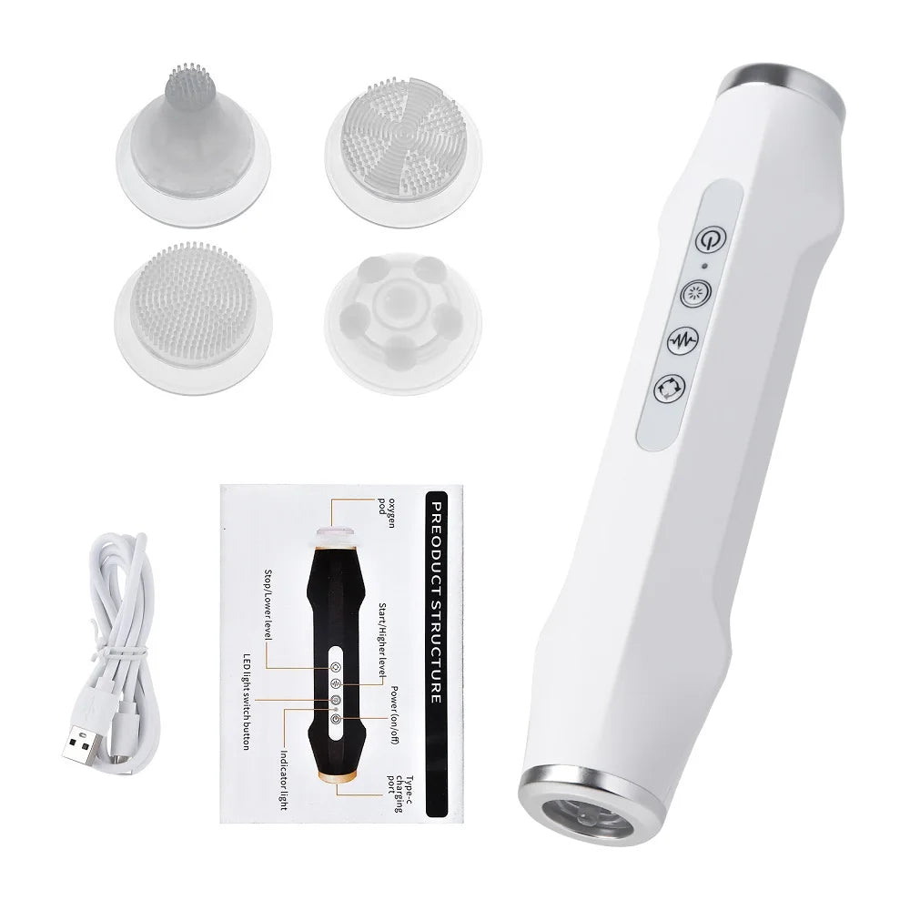 Portable Oxygen Bubble Pen Rechargeable CO2 Oxygen Bubble Machine Deep Clean Dirt Oil Keratin Smooth Wrinkles Whiten Tender Skin