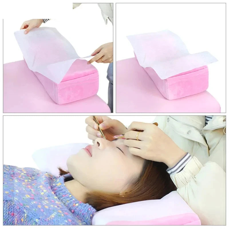 Grafted Eyelash Pillow Neck Support Grafting Lashes Memory Foam Cushion Eyelash Extension Soft Pillow With Pocket Makeup Salon