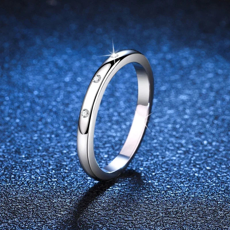 NeeTim Moissanite Ring for Women S925 Solid Silver with White Gold Plated Diamond Wedding Bridal Band Luxury Jewelry Gift