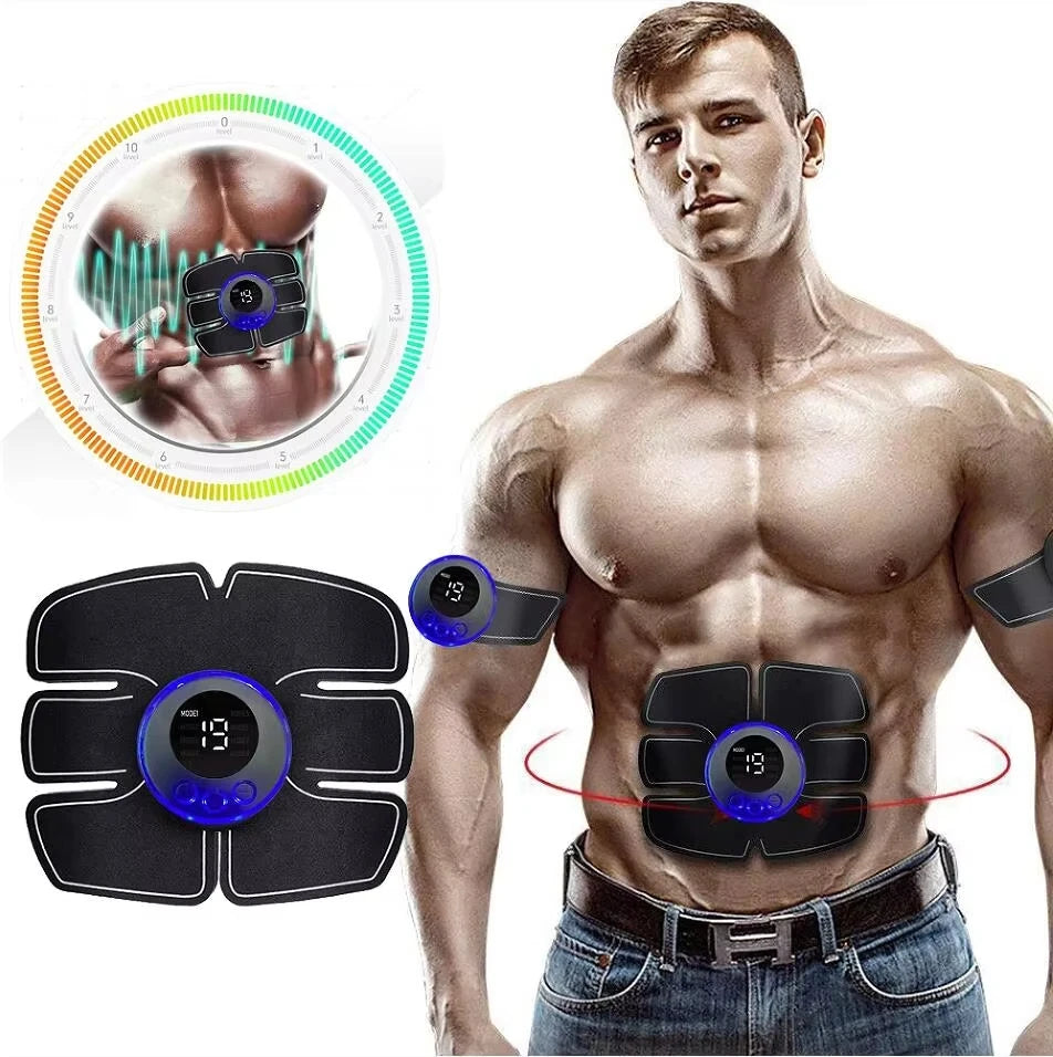 1pcs EMS Abdominal Muscle Stimulator Fitness ABS Arm Training Patches Muscle Exercise Instrument USB Charging ﻿