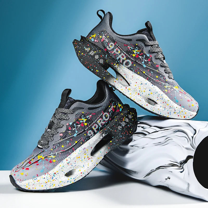 New Soft Sole Cushioning Men's Running Shoes for Women High-quality Road Jogging Shoes Light Comfy Sneakers Reflective Night Run
