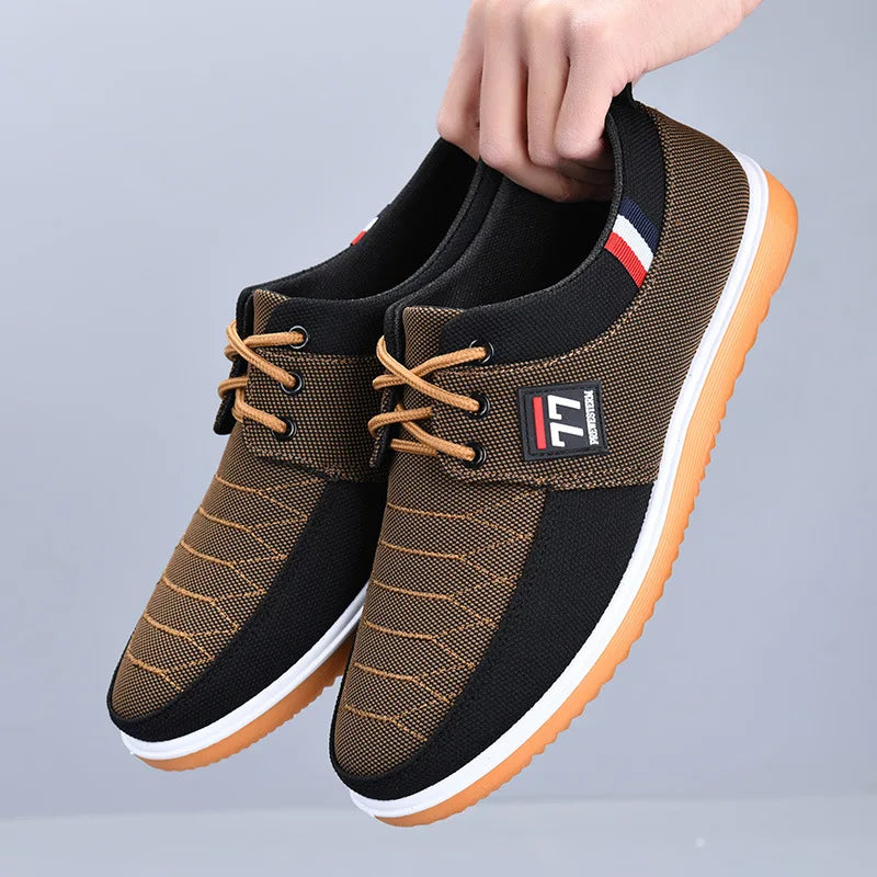 Beijing Old Man Canvas Shoes Unisex Casual Workwear Breathable Lightweight Wear-resistant Slip-On round Toe Flat Heel Shoes