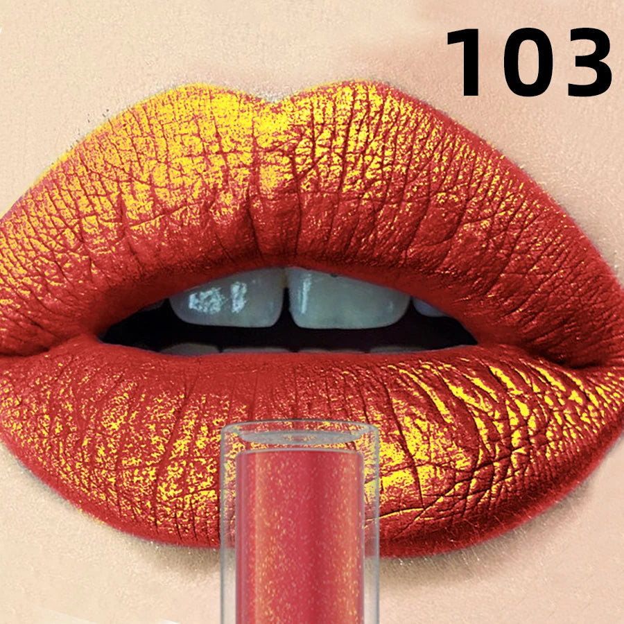 14 Colors Sparkling Shine Lip Glaze Glitter Metallic Long Lasting Lip Gloss Waterproof Liquid Lipstick Makeup Lip Oil Gifts