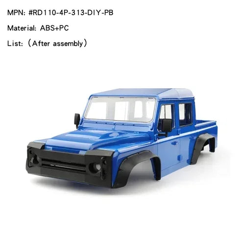 RCDream RD110 Pickup 313mm Hard Body Car shell DIY Version For 1/10 Axial SCX10 III SCX10 II 313mm Scale Crawler DIY Upgrade