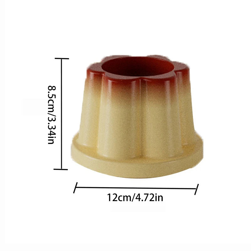 Cute Multifunctional Caramel Pudding Jelly Lotus Makeup Brush Storage Bucket Large Capacity Desktop Ornament Creative Pen Holder