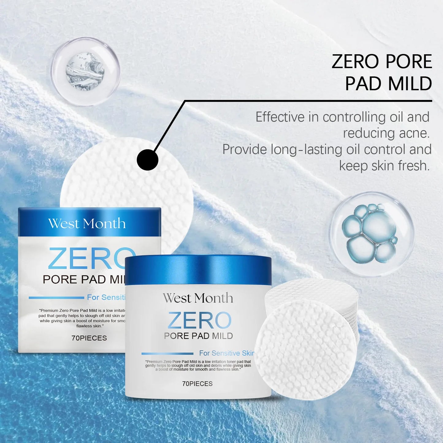 Salicylic Acid Cleaning Cotton Pads Shrink Pores Remove Blackheads Dead Skin Acne Repair Exfoliate Moisturizing Facial Skin Care