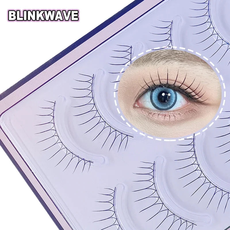 U-shaped False Eyelashes K-Pop Idol Lashes Zhang Yuanying Inspired Comic Eye Lashes Natural Wispy Lash Extension