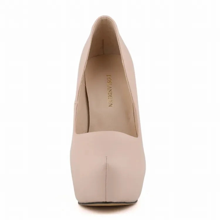 Women Pumps Sexy Stilettos Fashion Super 14cm Round Toes High Heels Platform Casual Thin Party Red Wedding Shoes Plus Size 44