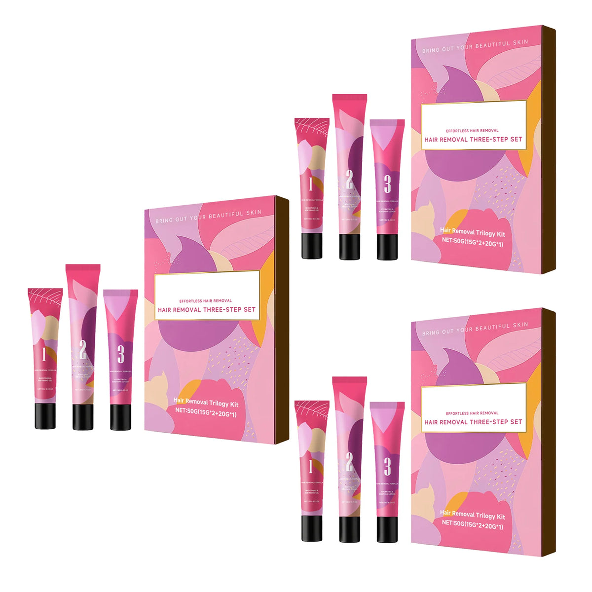 Facial Hair Removal Cream for Three Step Kit Lip Chin Upper Lip Women Home Use Gentle With Softening Gel Soothing Lotion