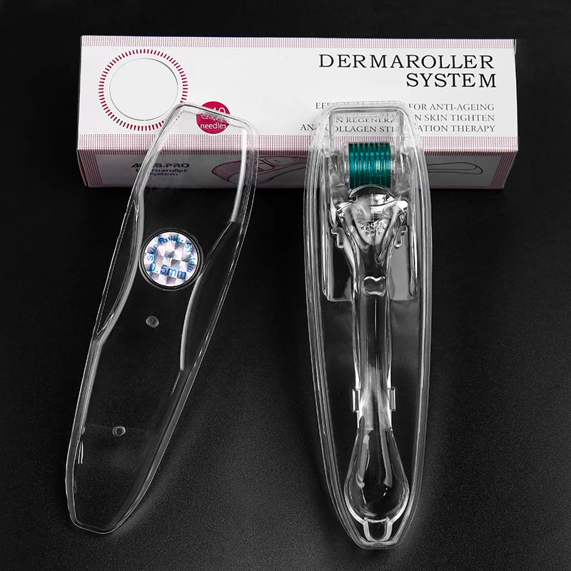 0.2/0.3mm 540 Titanium Microneedle Derma Roller For Face Beard Scalp Hair Growth Scar Repair Skin Care Mesotherapy Beauty Tool