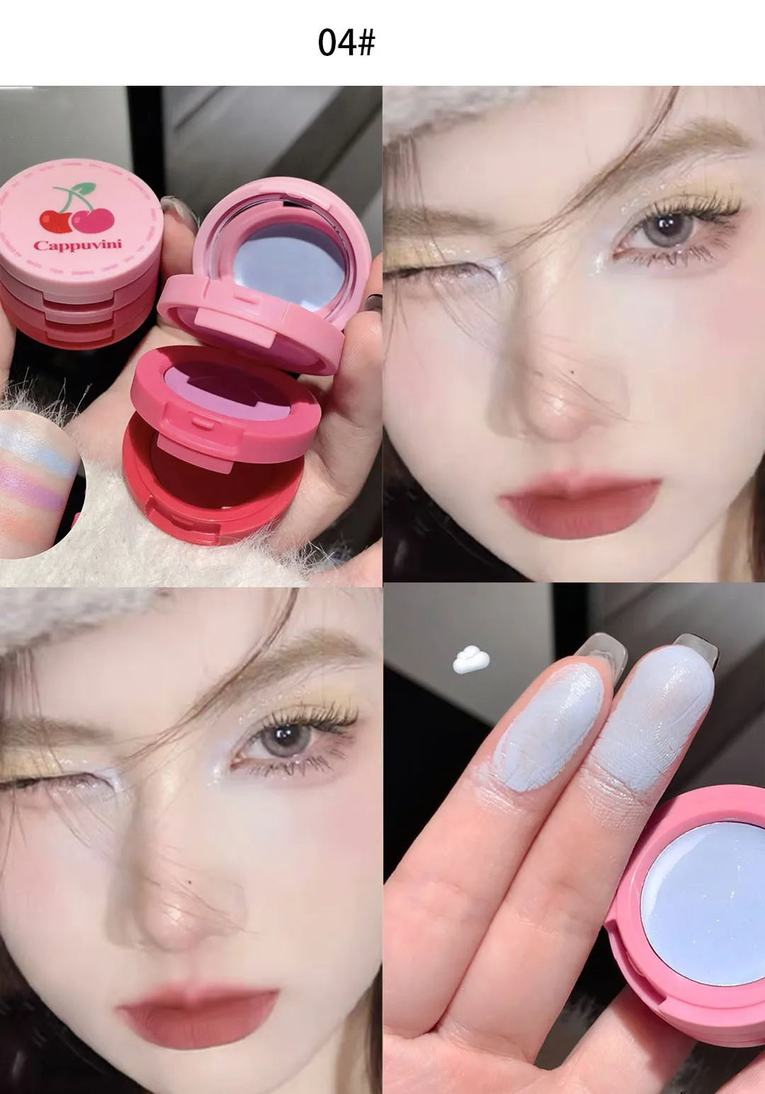 3 in 1 Cream Blush Cherry Watermelon Red Blushes Waterproof Lasting Matte Beauty Blush Cream Peach Face Blush Makeup Cosmetic