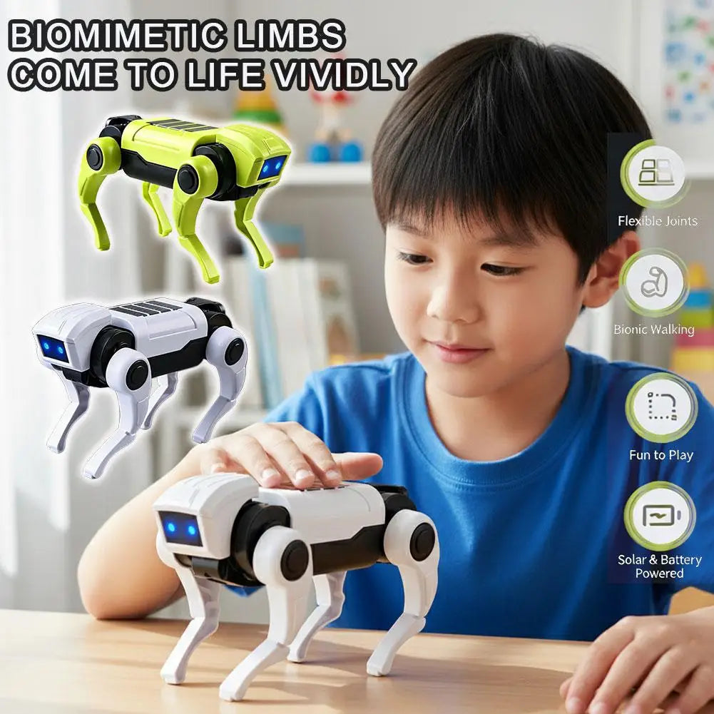 Small Electric Robot Dog Toy Mini size Electronic Pets DIY Installation Imitates Animals Children's Educational Toys