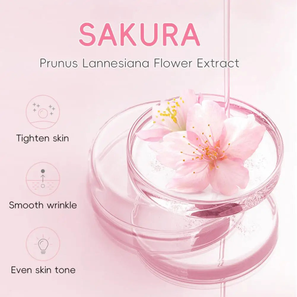LAIKOU Sakura Face Fluid Essence Moisturizing Skin Shining Cherry Blossom Hyaluronic Acid Serum Beauty Facial Skin Care Products