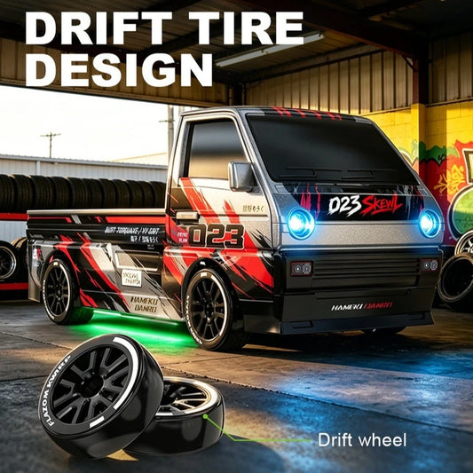New 1/64 Mini Drift Car With Led Light Desktop Series Remote Control 4wd Racing Micro Card Van Gtr Boy Toy Gift