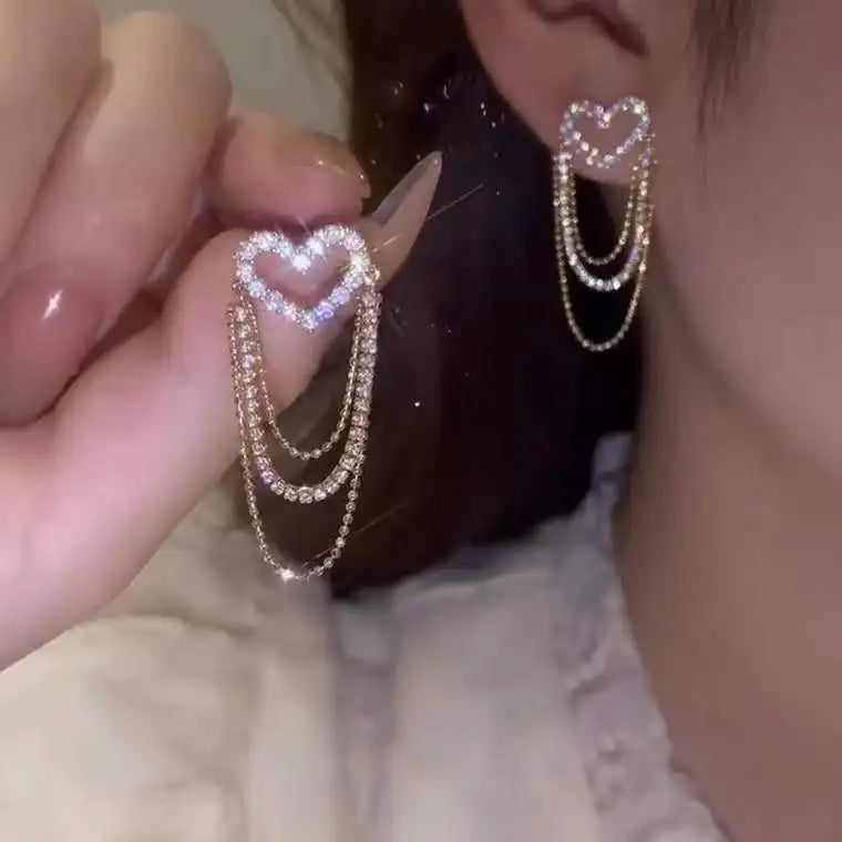 2023 New Fashion Trend Unique Design Elegant Delicate Green Zircon Flower Earrings For Women Jewelry Wedding Party Premium Gifts