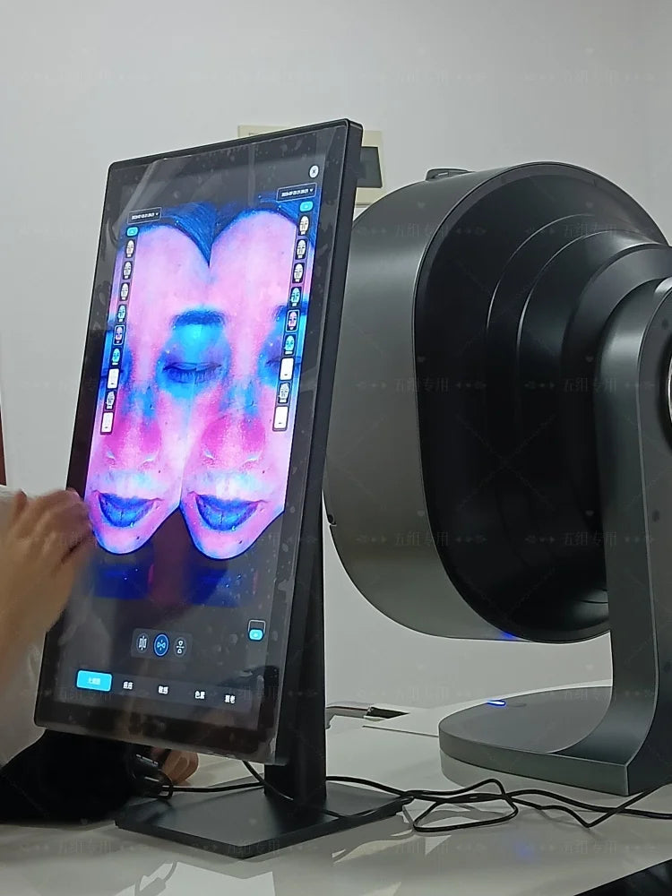 3D Facial Skin Analyzer Machine 21.5 Inch AI 8 Light Spectrum Skin Care Scanner Hair Analysis for Business Beauty Care