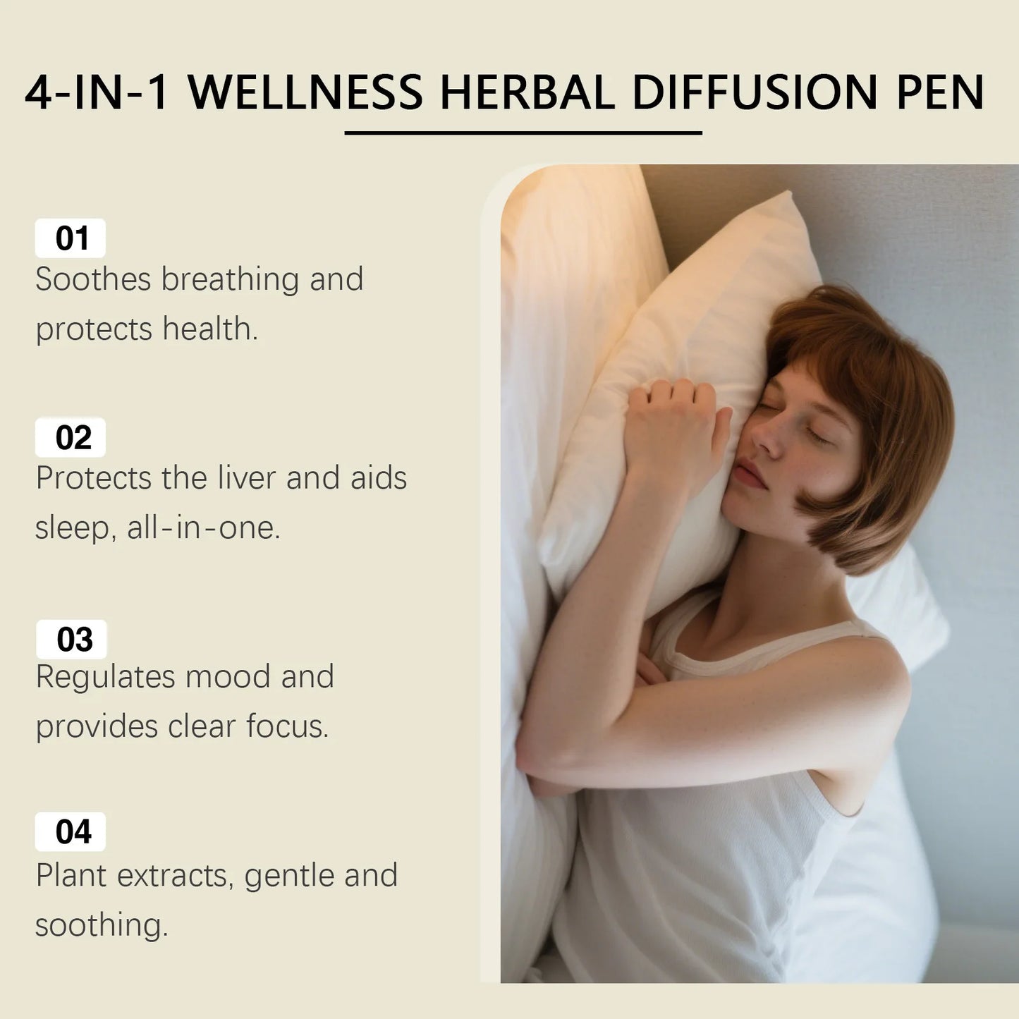 XIMONTH Relieving Body Fatigue Herbal Care Stick Relaxing Senses Enhancing Energy Long-Lasting Refreshing Effect Lung Clean Pen
