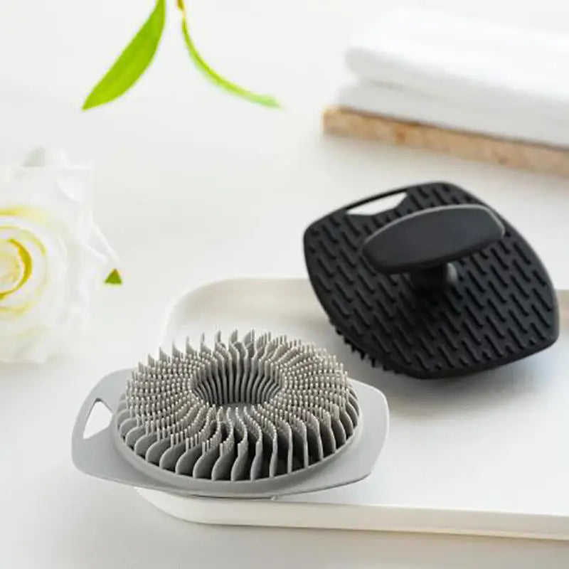 1/5pc Soft Silicone Exfoliating Brush Cleanser Manual Body Cleansing Body Care Scrubber Shower Gentle Massage Bath Brush For Men