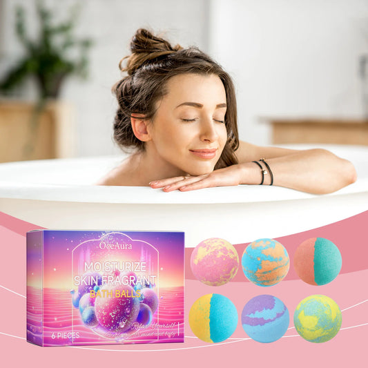 Moisturize Skin Fragrant Bath Balls Set Handmade Natural Bath Bomb Men Women Soothing Exfoliate Floating Bubble Self Care Gifts