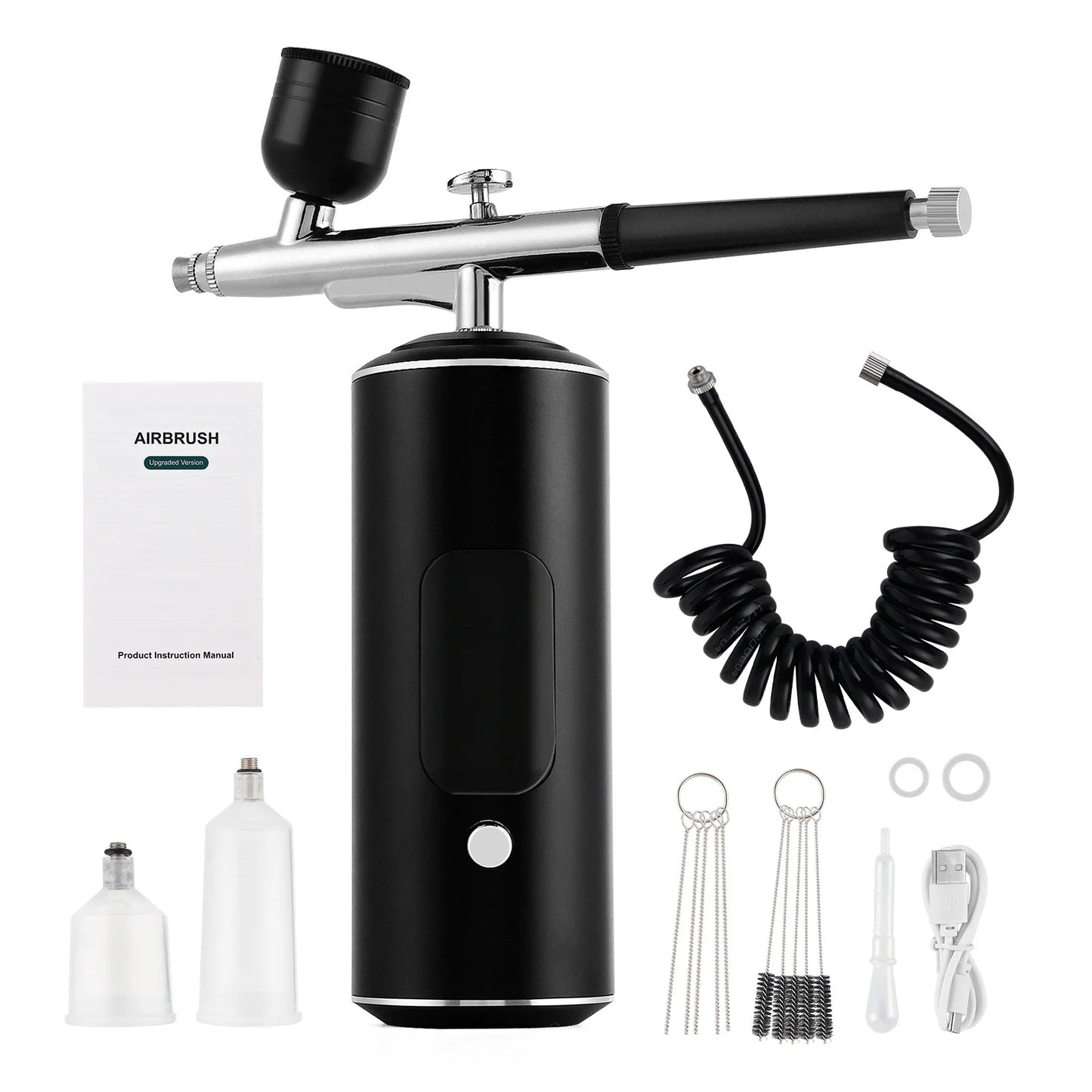 Portable Airbrush Mini Air Compressor Kit Paint Spray Gun For Nail Art Tattoo Craft Cake Pastry Painting Face Hydrating Sprayer