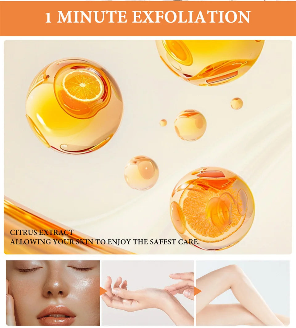 50ml Orange Exfoliateing Gel Dead Spot Remover Brighten Peeling Gentle Repair Scrub Whiten Hydrating Moisturizer Women Skin Care