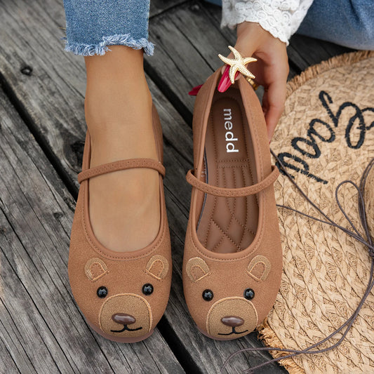 Women's Ballet Flat Woman Mary Jane Single Shoes Pregnant Mother Non slip Soft Bottom Soft Surface Walking Loafers Summer