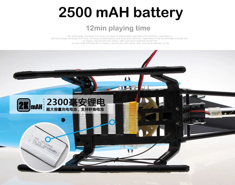 New RC Helicopter Drop-resistant Aircraft Charging With LED Lamps Helicopters Model UAV Kids Toy Gift For Kid