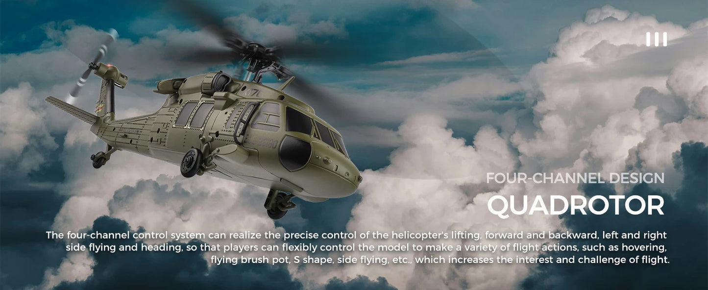 WLtoys K170 RC Helicopter with Gyro UH-60L 4CH Remote Control Brushless Helicopters with LED Light Airplane Toys for Kids