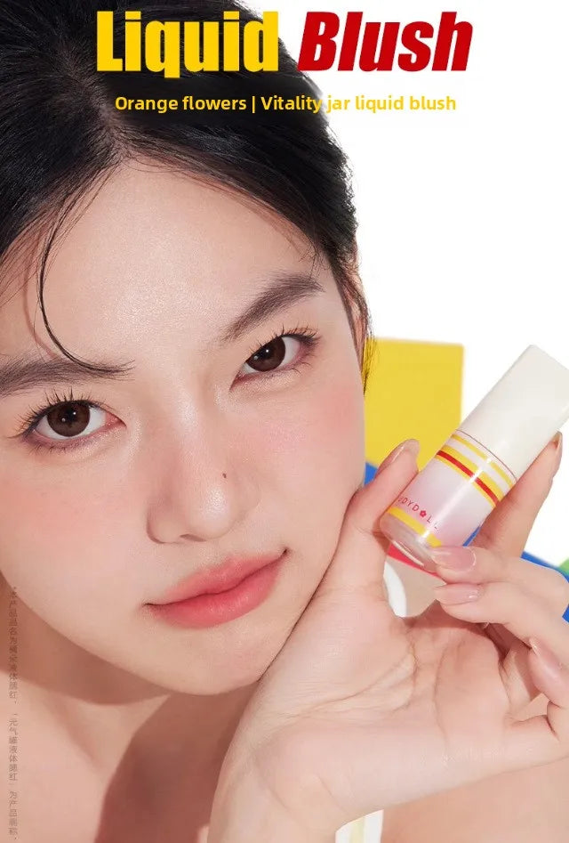 Judydoll Natural Flushed Liquid Blush - Brightening Glow Cheek Tint for Radiant Blurring Effect
