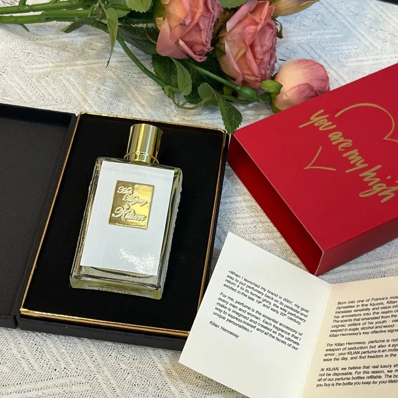 50ml KILIAN Luxury Unisex Perfume Floral Chypre Fragrance Peach Rum Rose Cedar Papyrus Long Lasting Elegant Sweet Warm Scent