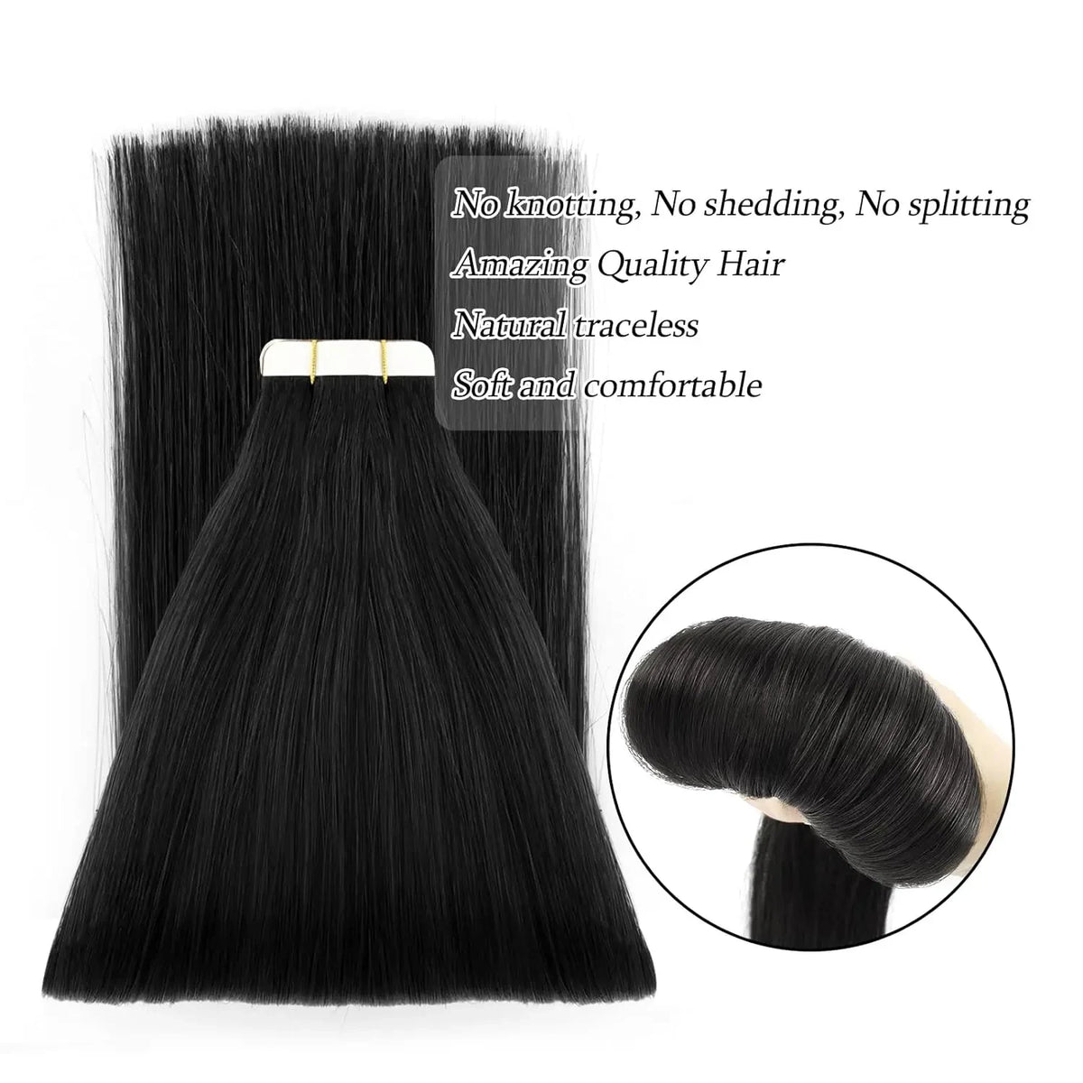 Bone Straight Tape In Hair Extensions Brazilian Seamless Skin Weft 20P/40P/60P Tape In Human Hair Extensions 100% Human Hair