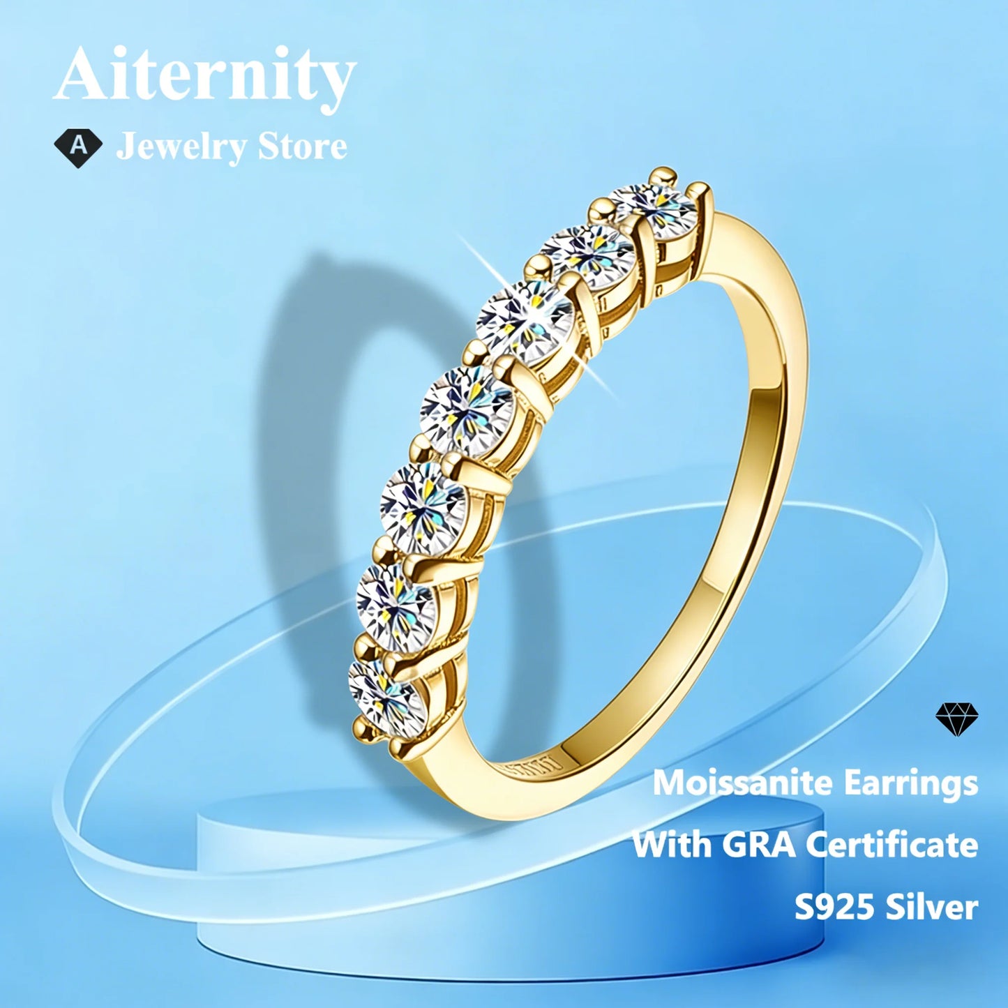 [Discount] With GRA Certificate Moissanite Ring D Color VVS1 For Man and Women Band Anniversary Wedding Engagement Celebration