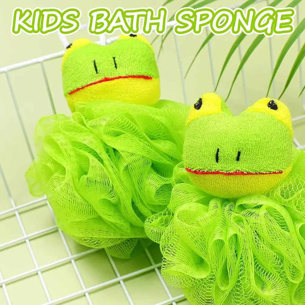 Bath Sponges Animal Kids Loofah Bath Pouf Mesh Animal Toy Bath Sponge Colorful Cartoon Body Scrubber Balls Shower Mesh for Kids
