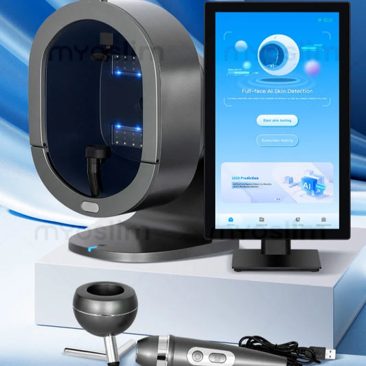 3D Facial Skin Analyzer Machine 21.5 Inch AI 8 Light Spectrum Skin Care Scanner Hair Analysis for Business Beauty Care