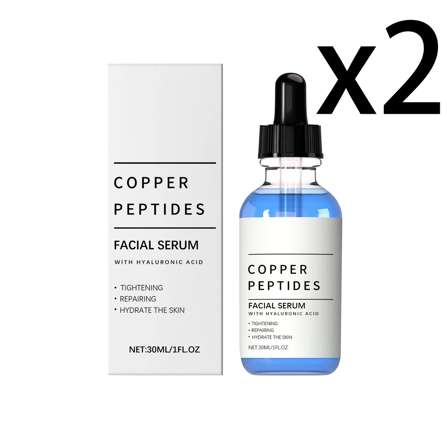 Copper Peptides Moisturizing Facial Essence Increase Facial Elasticity Smooth Firming Skin Improve Fine Lines Sooth Face Serum