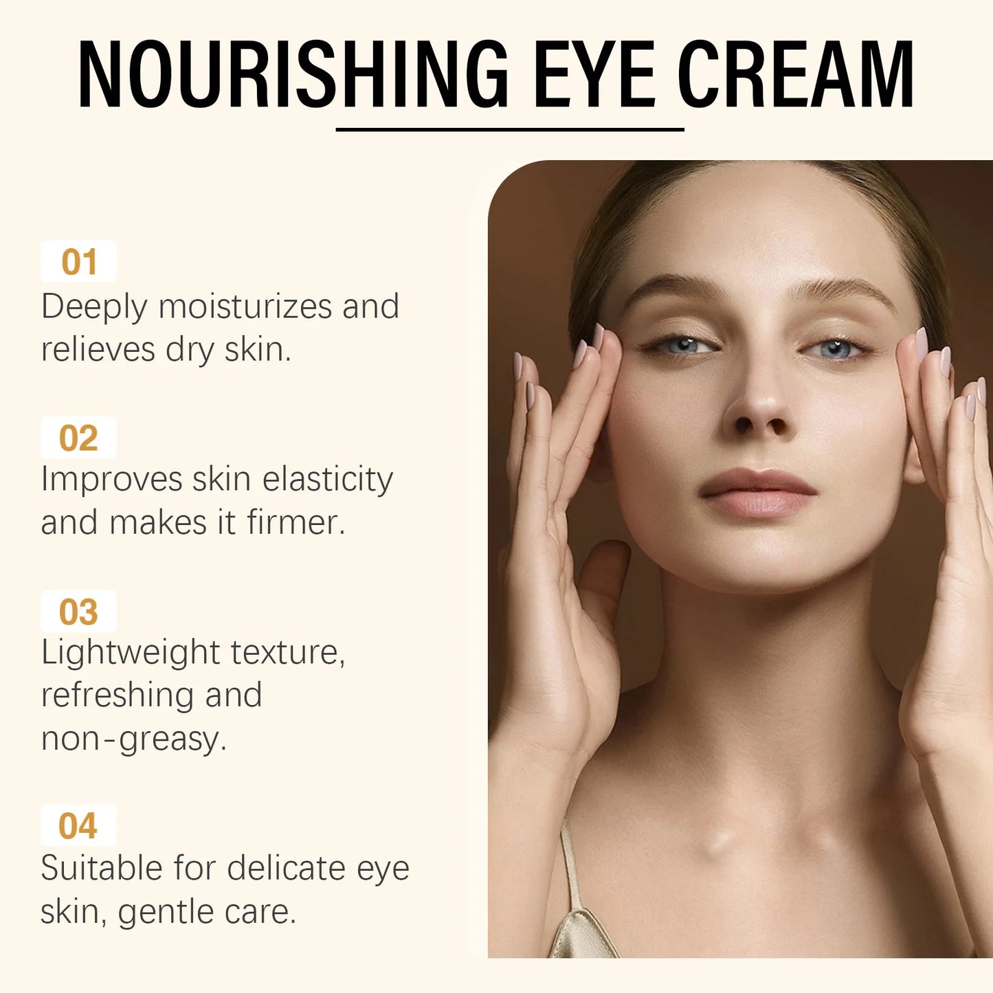Eye Lift Cream Fade Dark Circles Relieve Puffiness Remove Wrinkles Reduce Fine Lines Brightening Smoothing Tightening Eye Cream