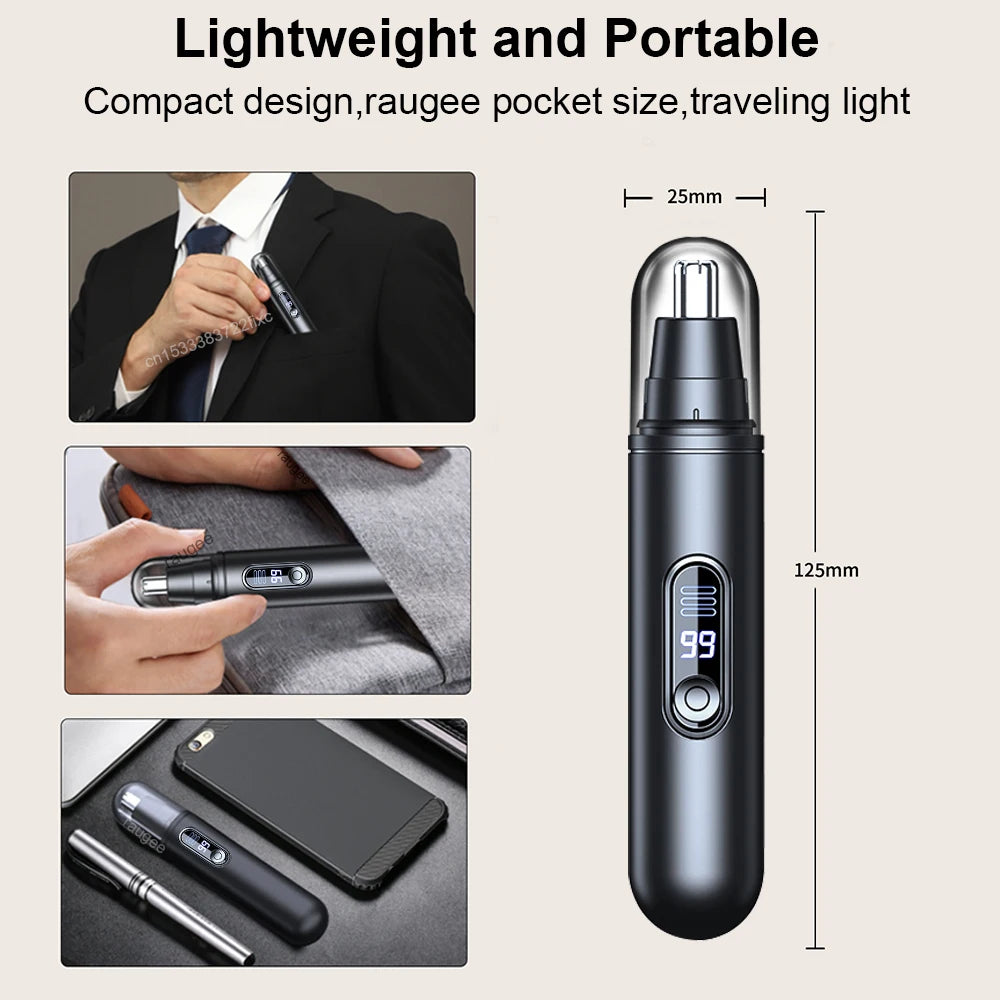 Portable Electric Nose Hair Trimmer Painless Clipper for Men And Women Waterproof Ear & Eyebrow Trimmer for Face Hair Grooming