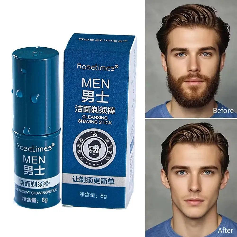 1pcs Men's Shaving Cream Softens Beard Gentle Non Irritating Stubble Cleans Men's Supplies Quickly Rotates Shaving Facial Care
