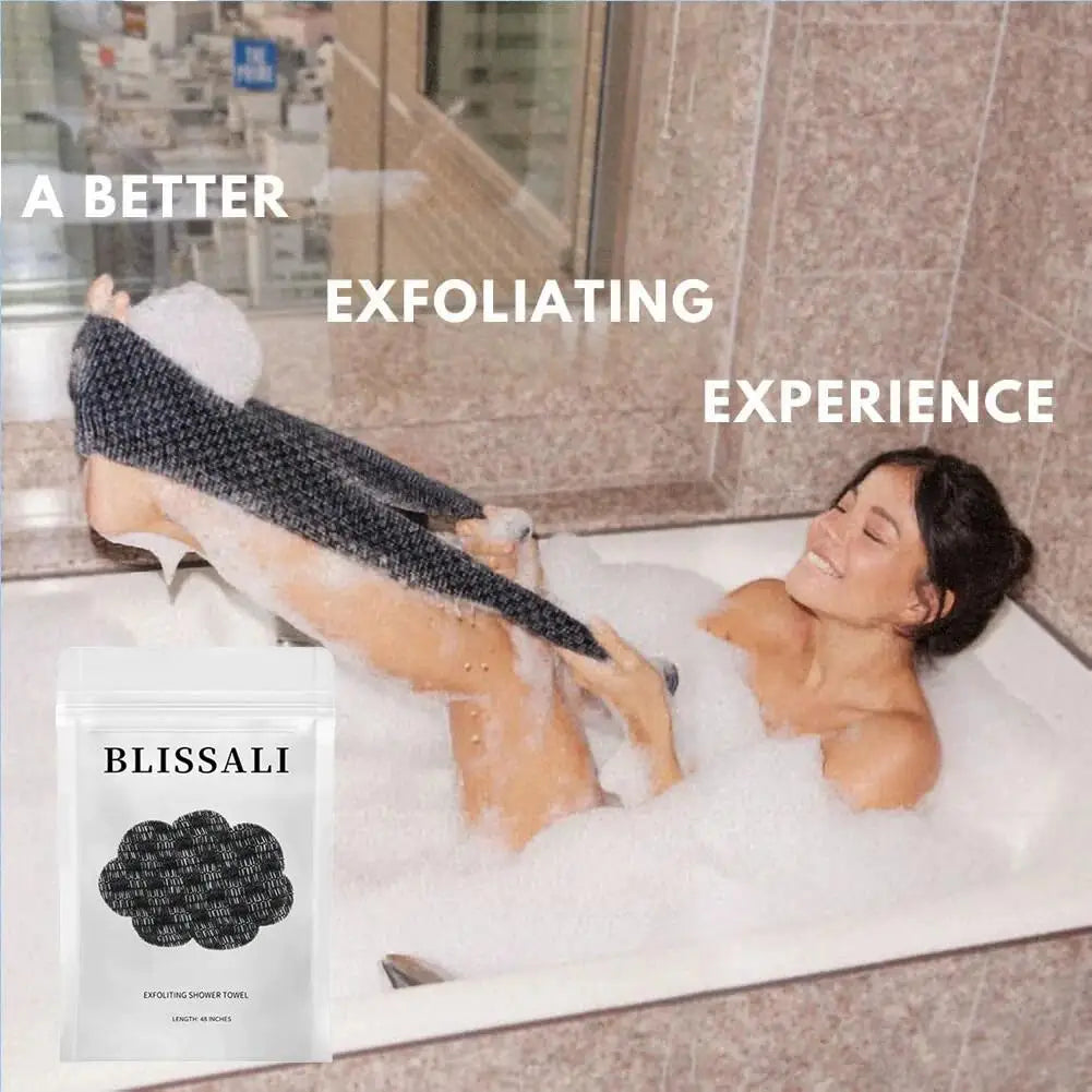 Bath Towel Exfoliating Deep Cleansing Shower Towel Skin Care Exfoliating  Brush Tool Bath Accessory Black, Pink