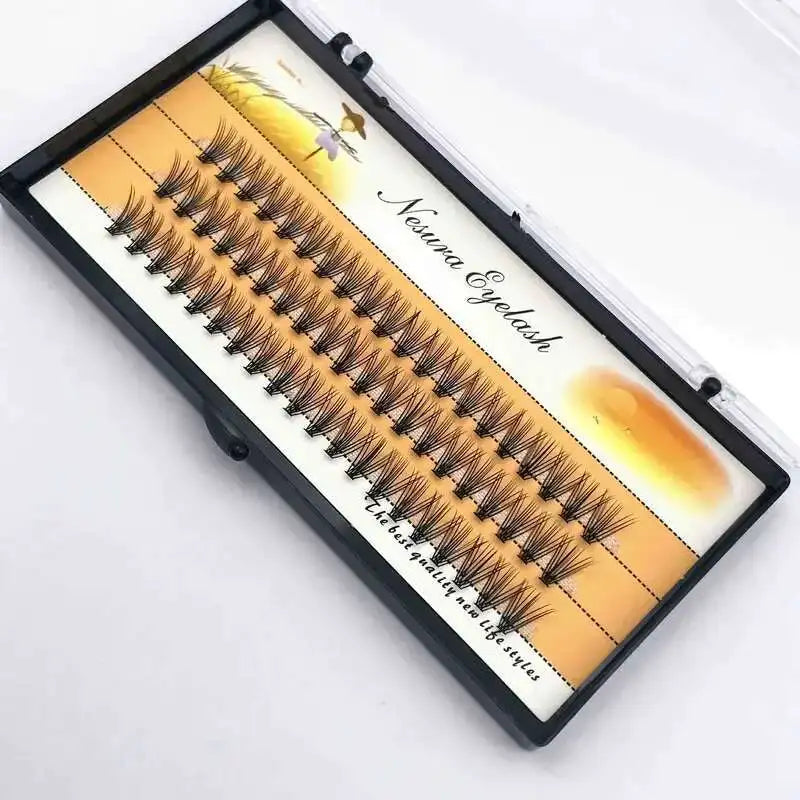 1Box/60 10D 20D 0.1/0.07Mm Thickness Individual Eyelash Extensions Eyelashes Cluster Lashes Natural False NESURA Bundles Naga