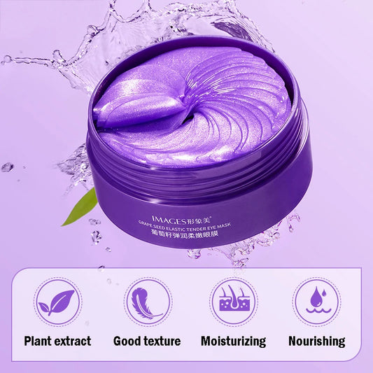 60pcs/box IMAGES Vitamin C Grape Crystal Collagen Eye Mask Anti Dark Circles Eyes Bags Moisturizing Eye Patches Eyes Skin Care