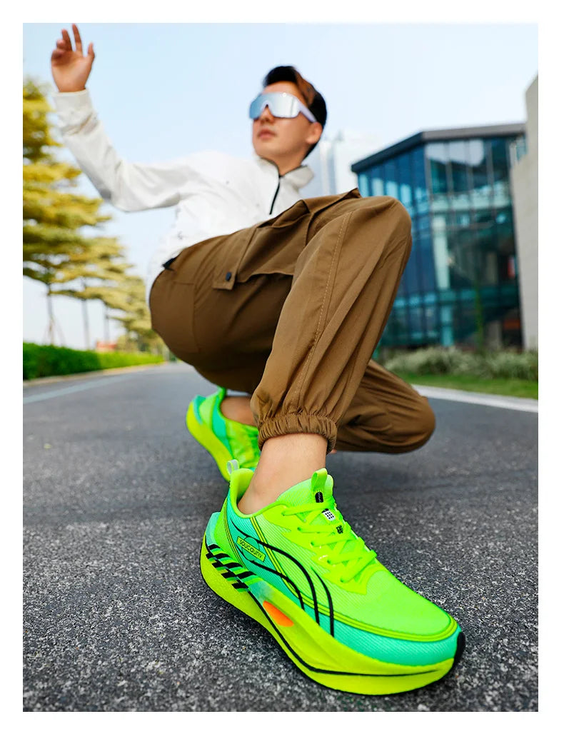 Running Shoes Casual Carbon Board Marathon Men Sports Walking Breathable Women's Comfortable Athletic Nonskid Leisure Sneakers