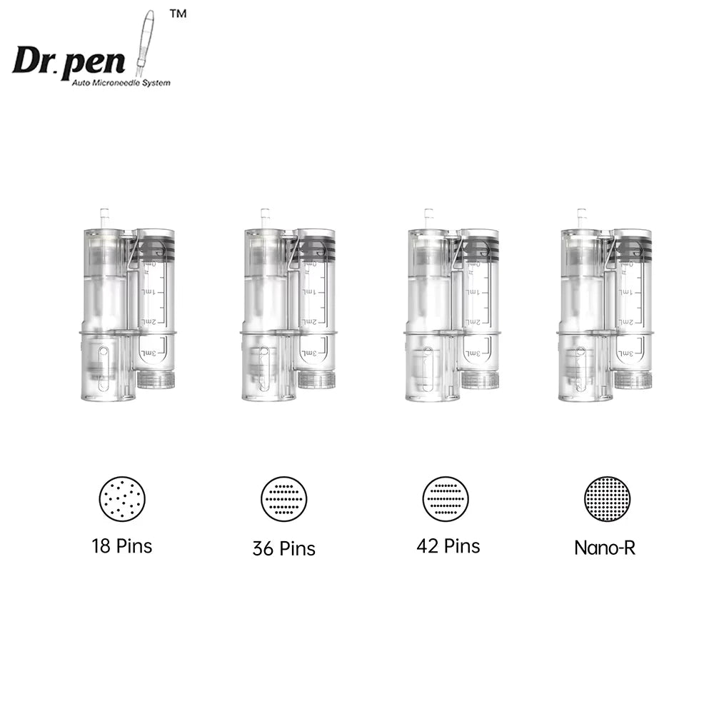 Dr. Pen H6 Cartridge 5 PCS 18 Pin 36 Pin 42 PIN Round Nano Derma Stamp Needle Support 3ML Serum 0.25 mm Needle Length