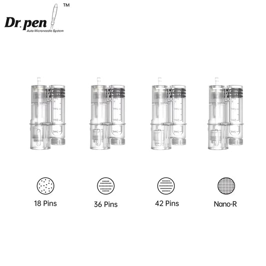 Dr. Pen H6 Cartridge 5 PCS 18 Pin 36 Pin 42 PIN Round Nano Derma Stamp Needle Support 3ML Serum 0.25 mm Needle Length