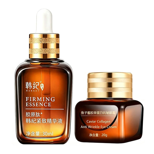 Moisturizing Face Serum and Cream Brighten Firming Anti-wrinkle Collagen Pre-Essence Caviar Eye Cream Dark Circle Eyebag Remover