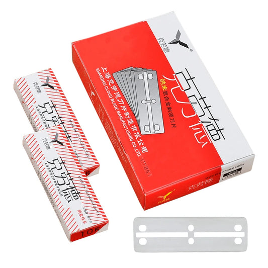 Cloud 100 pcs Japan 6CR13 Stainless Steel Double Edge Blade Safety Razor Blade Easy to Use for Personal Shaving Blades C0014A