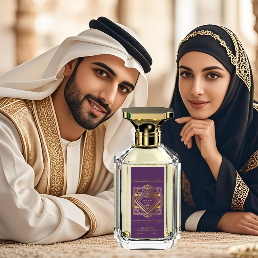 Long Lasting Unisex Eau de Parfum 100ml Luxury Rose Oud & Amber Vanilla Fragrance Spray for Men and Women Middle Eastern Style